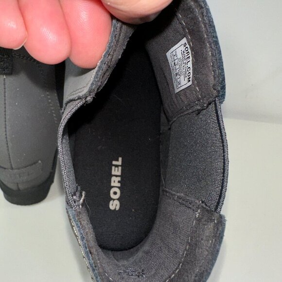 Sorel Joan Of Arctic Wedge II Chelsea Booties Size Youth 4 Quarry Gray - Picture 9 of 13